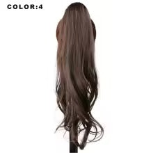 Long Layered Ponytail Hair Extension – Blonde Synthetic Wrap‑Around