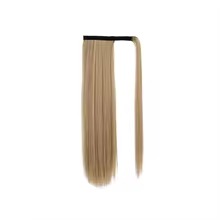 24 Inch Straight Wrap Around Synthetic Ponytail – Heat Resistant Clip-In Hair Extension for Women (24 Colors)