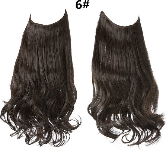 Premium Fiber Synthetic Clip‑In / Wire Hair Extensions –  Body Wave 45cm (#16H613 Dirty Blonde)