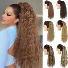 Curly Cord Ponytail Hair Extensions – Synthetic Long High‑Temperature Fiber