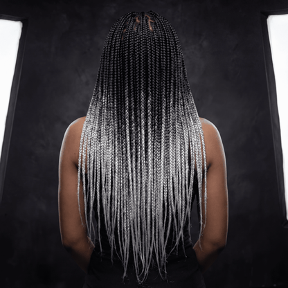 Long Braided Lace Wig – Synthetic Braided Hair with Fake Scalp