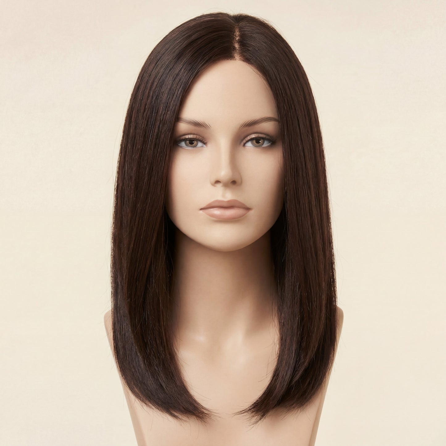 Straight V‑Part Wig – 100% Human Hair (180% Density)
