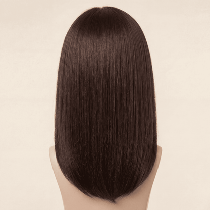 Straight V‑Part Wig – 100% Human Hair (180% Density)