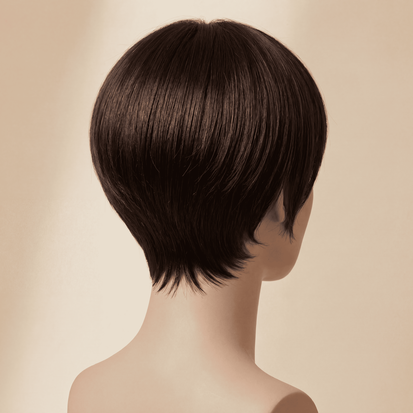 Straight Pixie Cut Wig with Bangs – 100% Human Hair