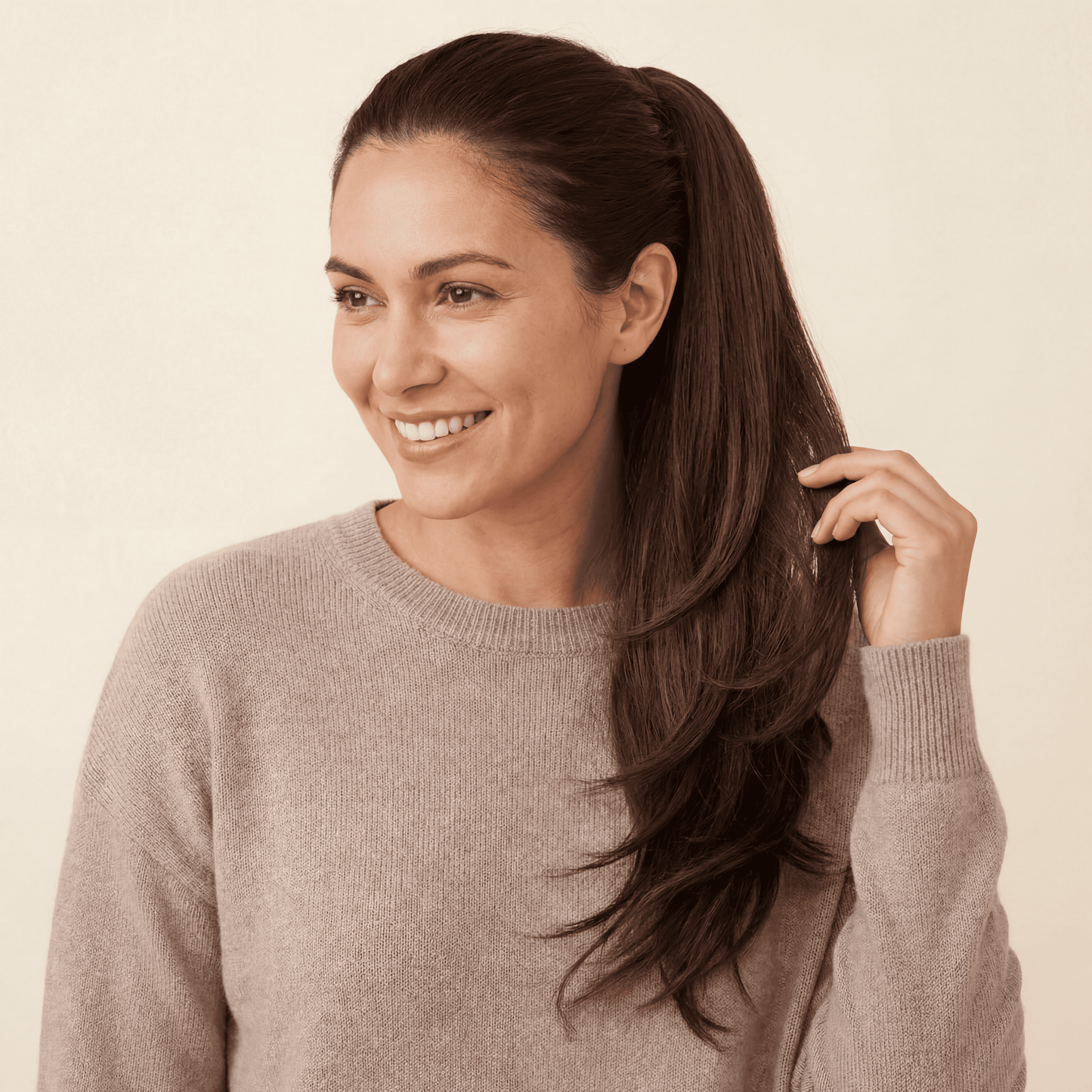 Long Layered Wrap-Around Ponytail Extension – Dark Brown Synthetic Hairpiece