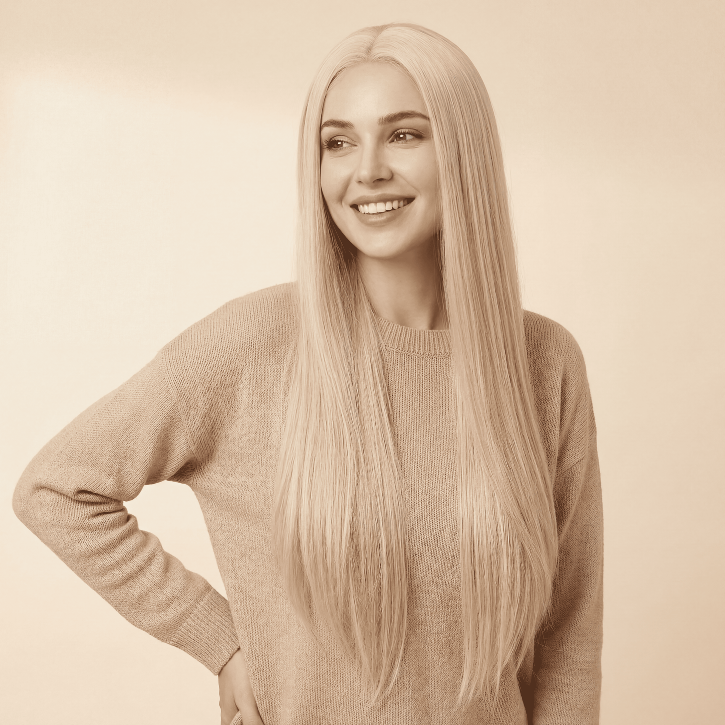 13×6 HD Lace Light Blonde Synthetic Wig – Straight (22 Inch)